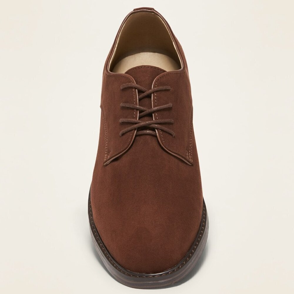 Old Navy Men's Size 9 Faux-Suede Bucks Dress Shoes Dark Brown Chocolate Brown